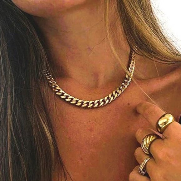 20" Cuban Chain Link 18K Gold Necklace Womens Ladies Fine Jewelry 18 Karat 20in - Picture 5 of 9